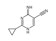5-Pyrimidinecarbonitrile,4-amino-2-cyclopropyl- Structure
