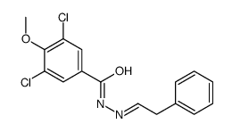 3,5-dichloro-4-methoxy-N-[(E)-2-phenylethylideneamino]benzamide结构式