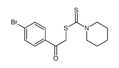 [2-(4-bromophenyl)-2-oxoethyl] piperidine-1-carbodithioate结构式