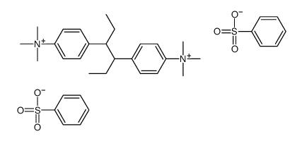 benzenesulfonate,trimethyl-[4-[4-[4-(trimethylazaniumyl)phenyl]hexan-3-yl]phenyl]azanium Structure