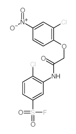 Benzenesulfonylfluoride, 4-chloro-3-[[2-(2-chloro-4-nitrophenoxy)acetyl]amino]-结构式