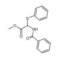 N-benzoyl-α-phenylthioglycine methyl ester Structure