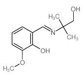 Phenol,2-[[(2-hydroxy-1,1-dimethylethyl)imino]methyl]-6-methoxy- Structure