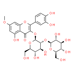 Rhamnetin 3-sophoroside Structure