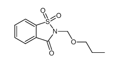 2-(Propoxymethoxy)-1,2-benzisothiazol-3(2H)-one 1,1-dioxide structure