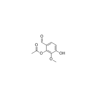 6-Formyl-3-hydroxy-2-methoxyphenyl acetate Structure