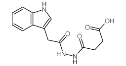 Butanedioic acid,1-[2-[2-(1H-indol-3-yl)acetyl]hydrazide] Structure