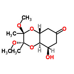(2S,3S,4aR,8R,8aR)-Hexahydro-8-hydroxy-2,3-dimethoxy-2,3-dimethyl-1,4-benzodioxin-6(5H)-one结构式