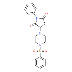 1-phenyl-3-[4-(phenylsulfonyl)piperazin-1-yl]pyrrolidine-2,5-dione picture