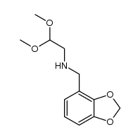 2,3-methylenedioxybenzylaminoacetaldehyde dimethylacetal结构式