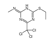 4-ethylsulfanyl-N-methyl-6-(trichloromethyl)-1,3,5-triazin-2-amine结构式