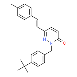 2-[4-(TERT-BUTYL)BENZYL]-6-(4-METHYLSTYRYL)-3(2H)-PYRIDAZINONE结构式
