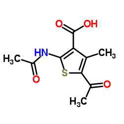 5-ACETYL-2-ACETYLAMINO-4-METHYL-THIOPHENE-3-CARBOXYLIC ACID Structure