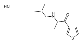 2-(2-methylpropylamino)-1-thiophen-3-ylpropan-1-one,hydrochloride Structure