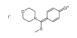 4-[(4-chlorophenyl)-methylsulfanylmethylidene]morpholin-4-ium,iodide Structure