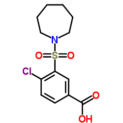 3-(AZEPANE-1-SULFONYL)-4-CHLORO-BENZOIC ACID Structure