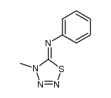 4-methyl-5-phenylimino-Δ2-1,2,3,4-thiatriazoline结构式