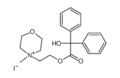 2-(4-methylmorpholin-4-ium-4-yl)ethyl 2-hydroxy-2,2-diphenylacetate,iodide Structure