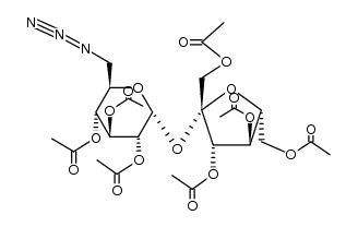 6-Deoxy-6-azidol-hepta-O-acetylsaccharose结构式
