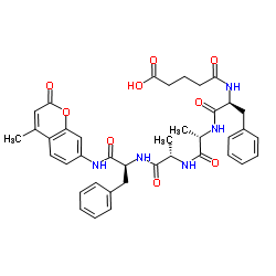 Glutaryl-Phe-Ala-Ala-Phe-AMC Structure