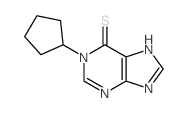 1-cyclopentyl-7H-purine-6-thione结构式