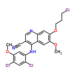 7-(3-CHLOROPROPOXY)-4-(2,4-DICHLORO-5-METHOXYPHENYLAMINO)-6-METHOXYQUINOLINE-3-CARBONITRILE structure