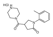 Piperazine, 1-((1-(2-methylphenyl)-5-oxo-3-pyrrolidinyl)carbonyl)-, hy drochloride, hydrate (1:1:1) structure