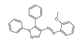 (1,5-diphenylpyrazol-4-yl)-(2-methoxyphenyl)diazene结构式