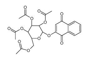 [(2R,3R,4S,5R,6S)-3,4,5-triacetyloxy-6-(1,4-dioxonaphthalen-2-yl)oxyoxan-2-yl]methyl acetate结构式