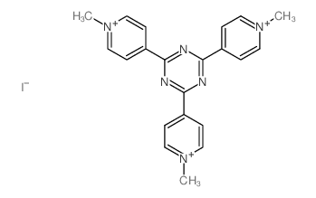 2,4,6-Tris(1-methyl-1.lambda.~5~-pyridin-4-yl)-1,3,5-triazine结构式