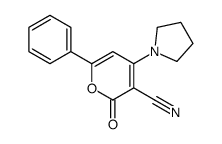 2-oxo-6-phenyl-4-pyrrolidin-1-ylpyran-3-carbonitrile Structure