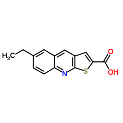 6-ethyl-2-thieno[2,3-b]quinolinecarboxylic acid Structure