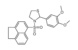 3-(1,2-Dihydro-5-acenaphthylenylsulfonyl)-2-(3,4-dimethoxyphenyl) -1,3-thiazolidine Structure