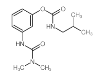 Carbamic acid, isobutyl-, m-(3,3-dimethylureido)phenyl ester Structure