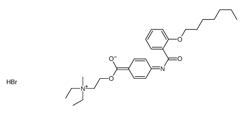 diethyl-[2-[4-[(2-heptoxybenzoyl)amino]benzoyl]oxyethyl]-methylazanium,bromide结构式