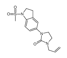 1-(1-methylsulfonyl-2,3-dihydroindol-5-yl)-3-prop-2-enylimidazolidin-2-one结构式