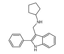 N-[(2-phenyl-1H-indol-3-yl)methyl]cyclopentanamine Structure