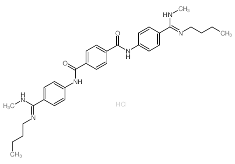 N,N-bis[4-(N-butyl-N-methyl-carbamimidoyl)phenyl]benzene-1,4-dicarboxamide结构式