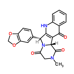 (6R,12bR)-6-(1,3-Benzodioxol-5-yl)-2,3,7,12b-tetrahydro-2-Methyl-pyrazino[1',2':1,5]pyrrolo[3,4-b]quinoline-1,4,12(6H)-trione结构式