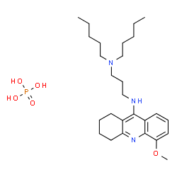 N-(4-methoxy-5,6,7,8-tetrahydroacridin-9-yl)-N,N-dipentyl-propane-1,3-diamine; phosphoric acid结构式