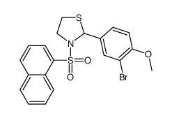 (9CI)-2-(3-溴-4-甲氧基苯基)-3-(1-萘磺酰基)-噻唑烷结构式