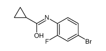 Cyclopropanecarboxamide, N-(4-bromo-2-fluorophenyl)- (9CI)结构式