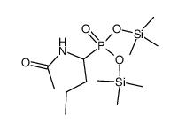 [1-(Acetylamino)butyl]phosphonic acid bis(trimethylsilyl) ester structure