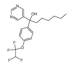 1-Pyrimidin-5-yl-1-[4-(1,1,2,2-tetrafluoro-ethoxy)-phenyl]-heptan-1-ol Structure