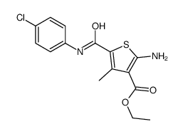 ethyl 2-amino-5-[(4-chlorophenyl)carbamoyl]-4-methylthiophene-3-carboxylate Structure