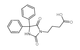 5,5-DIPHENYLHYDANTOIN-3-BUTYRIC ACID Structure