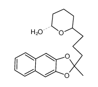 6-[3-(2-Methyl-naphtho[2,3-d][1,3]dioxol-2-yl)-propyl]-tetrahydro-pyran-2-ol结构式