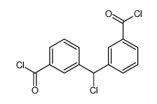 3-[(3-carbonochloridoylphenyl)-chloromethyl]benzoyl chloride结构式
