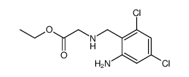 (2-Amino-4,6-dichloro-benzylamino)-acetic acid ethyl ester Structure