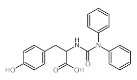 2-(diphenylcarbamoylamino)-3-(4-hydroxyphenyl)propanoic acid Structure